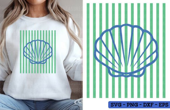 Coastal Summer Seashells SVG PNG: Perfect for T-Shirt Designs and Graphics