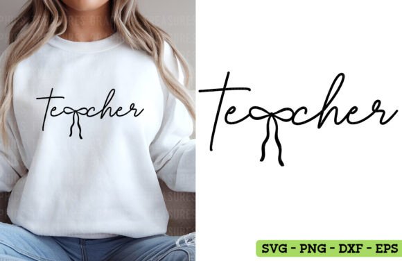Coquette Teacher SVG PNG for T-Shirt Designs and Graphics