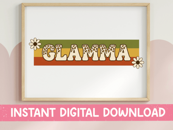 Glamma Retro Stripe SVG PNG for T-Shirt Designs and Graphics