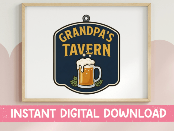 Grandpa's Tavern Beer Sign: A T-Shirt and Graphics Gem