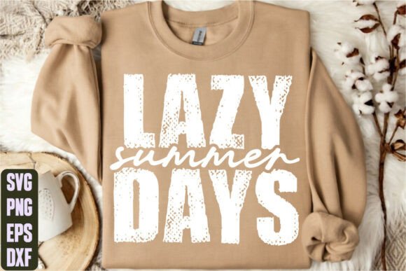 Lazy Summer Days: A Versatile Graphics and T-Shirt Design