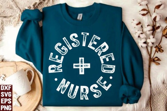 Registered Nurse Svg, RN Nurse Png for T-Shirt Designs