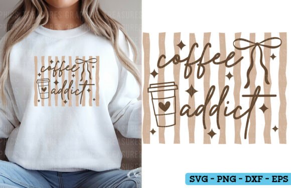 Retro Coquette Coffee Addict: A Stylish Embroidery Design