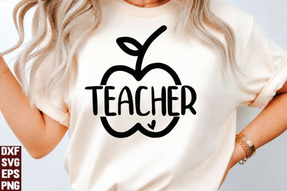 Teacher Apple SVG Shirt PNG: A Versatile Graphic for T-Shirt Designs